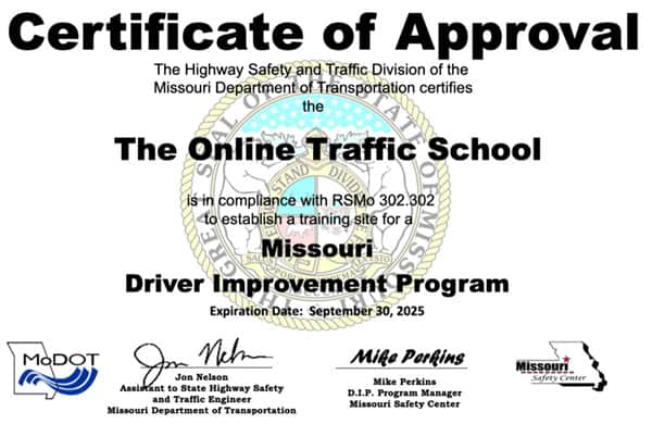 approval certificate